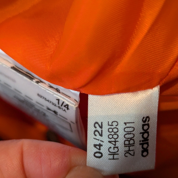 Adidas 3-Stripes BSC 3S Puffy Hooded Jacket Orange Size XL  HG4885 - Picture 6 of 9